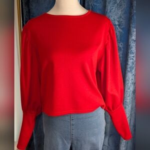Missguided + Vibrant Red Long Sleeve Top